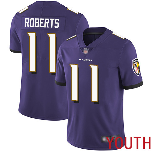 Baltimore Ravens Limited Purple Youth Seth Roberts Home Jersey NFL Football #11 Vapor Untouchable